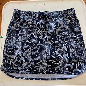 Floral Black and White Skirt